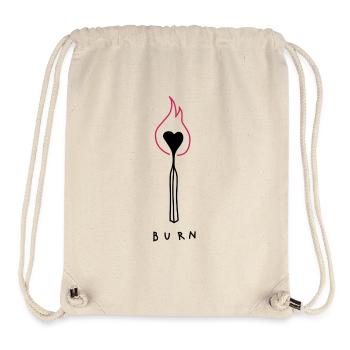 Burn Herz - Stanley/Stella recycelter Gym Bag - Naturweiß - Vorne