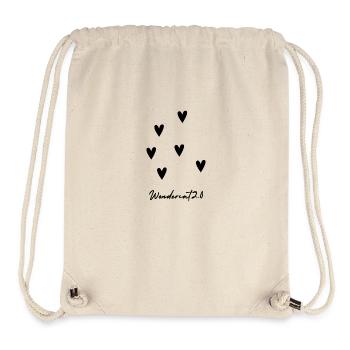 Wondercat 2 0 COEURS NOIRS - Sac à cordon recyclé Stanley/Stella - blanc naturel - Devant