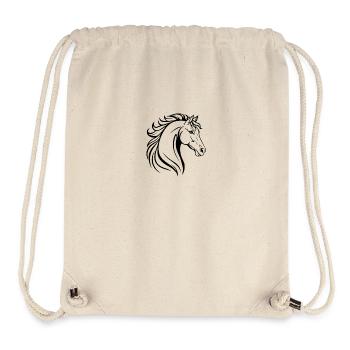 Illustration de cheval - Sac à cordon recyclé Stanley/Stella - blanc naturel - Devant