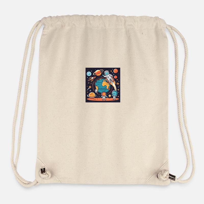 Wir sind die Erde - Stanley/Stella recycelter Gym Bag - Naturweiß