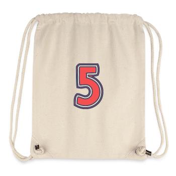 5. 5 JAHRE. 5. JUBILÄUM. 5-JÄHRIGES JUBILÄUM - Stanley/Stella recycelter Gym Bag - Naturweiß - Vorne