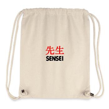 Lehrer oder Meister in Kanji-Schrift Text 'Sensei - Stanley/Stella recycelter Gym Bag - Naturweiß - Vorne
