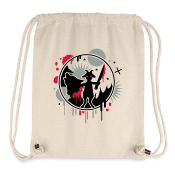 Le loup et la chèvre - Sac à cordon recyclé Stanley/Stella - blanc naturel - Devant