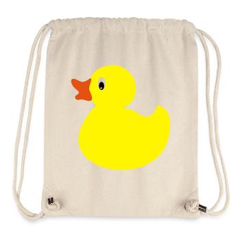 Drôle de petit canard en jaune - Sac à cordon recyclé Stanley/Stella - blanc naturel - Devant