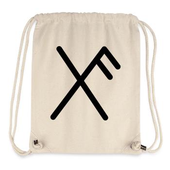 Veel geluk Wikingerrune VIEL GLÜCK - Stanley/Stella recycelter Gym Bag - Naturweiß - Vorne
