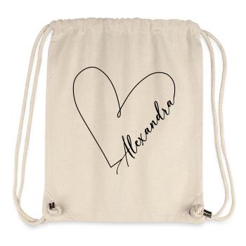 Alexandra Name Herzlinie - Stanley/Stella recycelter Gym Bag - Naturweiß - Vorne