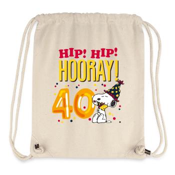 Peanuts 40 Jahre Geburtstagsdesign Mit Spruch - Stanley/Stella recycelter Gym Bag - Naturweiß - Vorne