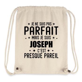 Joseph: authentisch, unvollkommen, oben, vollkommen. - Stanley/Stella recycelter Gym Bag - Naturweiß - Vorne