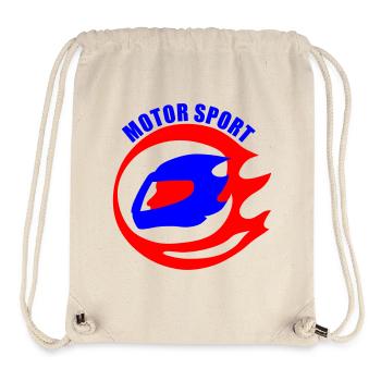 Flammenlogo Motorradhelm Motorsport - Stanley/Stella recycelter Gym Bag - Naturweiß - Vorne