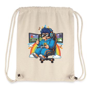 Cooler Streamer, der Spiele spielt - Stanley/Stella recycelter Gym Bag - Naturweiß - Vorne