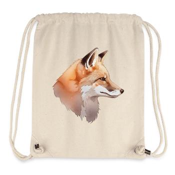 Wasserfarbener Fuchs Kopf - Stanley/Stella recycelter Gym Bag - Naturweiß - Vorne
