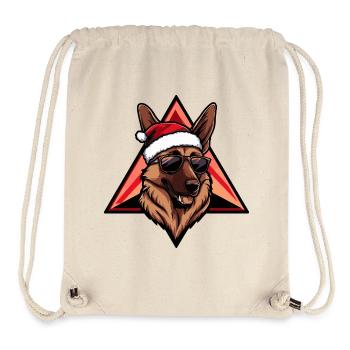 Santa Schäferhund Sonnenbrille - Stanley/Stella recycelter Gym Bag - Naturweiß - Vorne