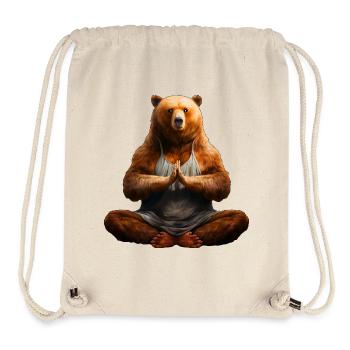 Bären Yoga - Stanley/Stella recycelter Gym Bag - Naturweiß - Vorne