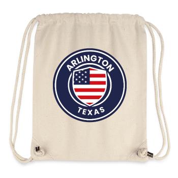 Arlington Texas Emblem with Flag - Stanley/Stella Recycled Gym Bag - natural - Front