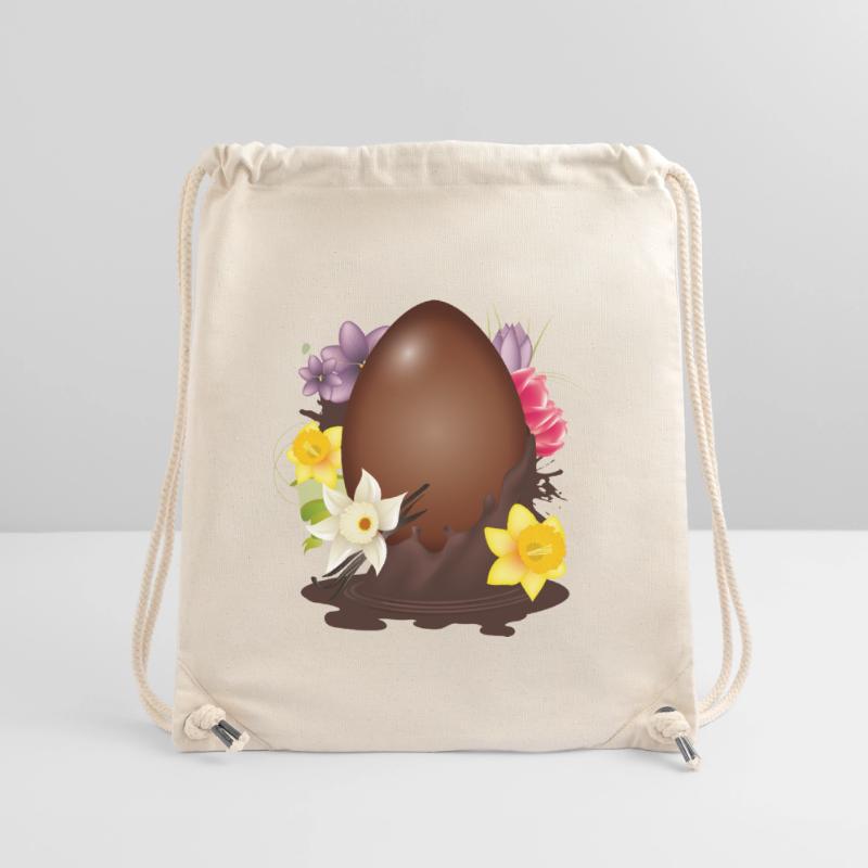 Chocolate Easter Egg with Flowers and Vanilla Stanley/Stella Recycled Gym Bag
