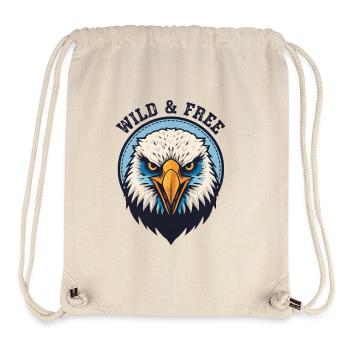 Wild and Free Eagle - Stanley/Stella Recycled Gym Bag - natural - Front