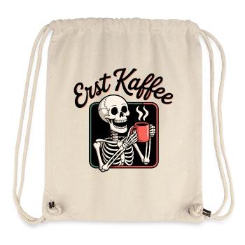 Erst Kaffee Skelett - Stanley/Stella recycelter Gym Bag - Naturweiß - Vorne