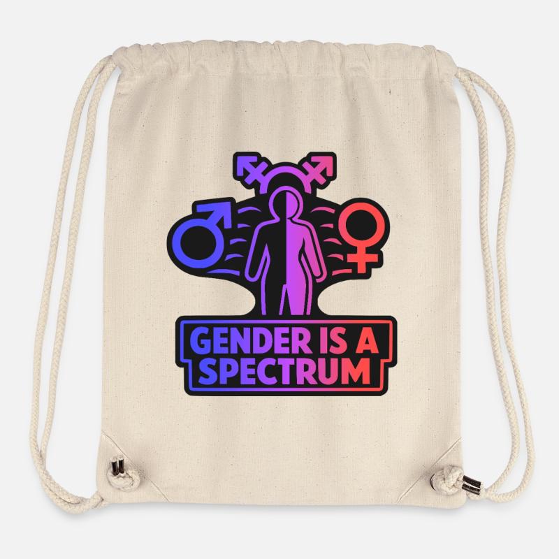Gender Spectrum Symbol Pride Diversity Statement - Stanley/Stella Recycled Gym Bag - natural