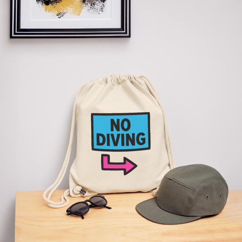 No Diving Schild Pool Retro Stanley/Stella recycelter Gym Bag