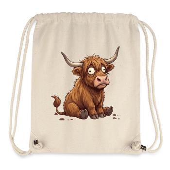 Rustic Amazed Cartoon Cattle - Stanley/Stella Recycled Gym Bag - natural - Front
