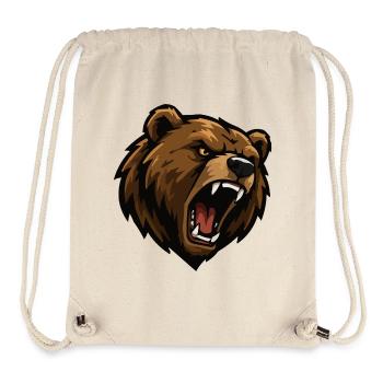 Brown Bear Cartoon - Stanley/Stella Recycled Gym Bag - natural - Front