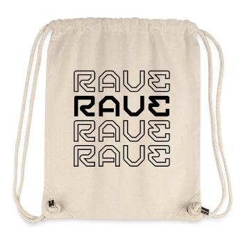 Rave, futuristische Typografie, Musikliebhaber - Stanley/Stella recycelter Gym Bag - Naturweiß - Vorne