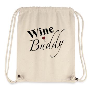 Amis du vin - Sac à cordon recyclé Stanley/Stella - blanc naturel - Devant