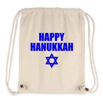 HAPPY HANUKKAH - Stanley/Stella recycelter Gym Bag - Naturweiß - Vorne