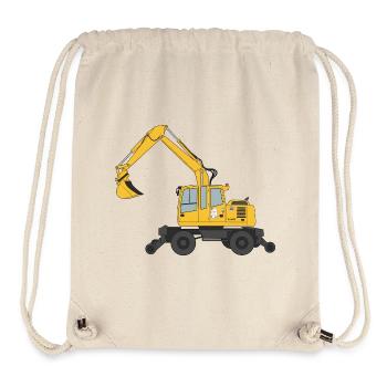 Zweiwegebagger Bagger Gleisbau - Stanley/Stella recycelter Gym Bag - Naturweiß - Vorne