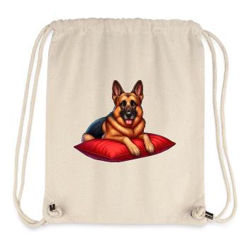 Deutscher Schäferhund Karikatur - Stanley/Stella recycelter Gym Bag - Naturweiß - Vorne