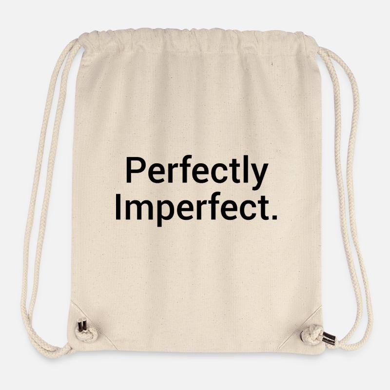 Parfaitement imparfait. – Déclaration minimaliste - Sac à cordon recyclé Stanley/Stella - blanc naturel