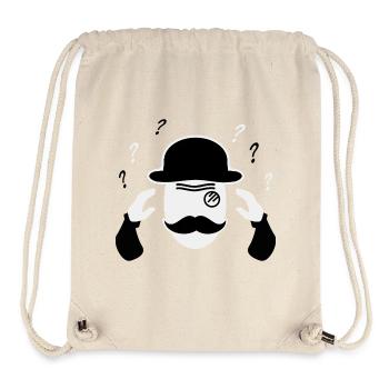 Sir with monocle and moustache wondering - Stanley/Stella Recycled Gym Bag - natural - Front
