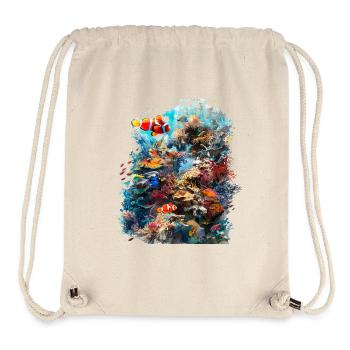 Tiny coral polyps form entire reefs - Stanley/Stella Recycled Gym Bag - natural - Front