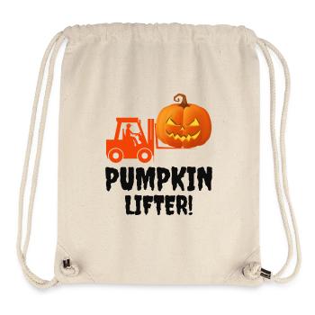 Halloween Forklift Operator Pumpkin Lifter - Stanley/Stella Recycled Gym Bag - natural - Front