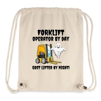 Halloween Ghost Forklift Operator Heavy Equipment - Stanley/Stella Recycled Gym Bag - natural - Front