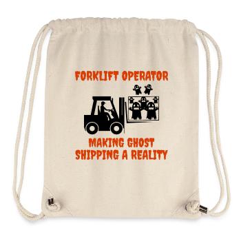 Halloween Ghosts Forklift Operator Heavy Equipment - Stanley/Stella Recycled Gym Bag - natural - Front