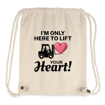 Forklift Operator Driver Valentine’s Day Funny - Stanley/Stella Recycled Gym Bag - natural - Front