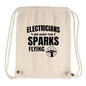 Electrician Humor Electrical Technician Engineer - Stanley/Stella Recycled Gym Bag - natural - Front