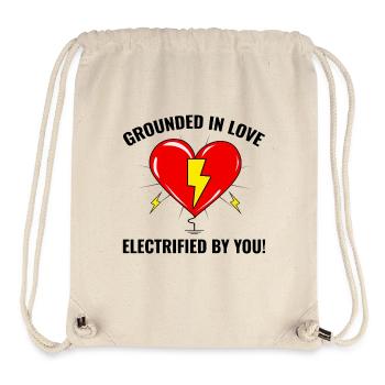 Elektriker Valentine: In der Liebe geerdet - Stanley/Stella recycelter Gym Bag - Naturweiß - Vorne