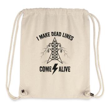Ich bringe Dead Lines zum Leben – Lineman Halloween - Stanley/Stella recycelter Gym Bag - Naturweiß - Vorne
