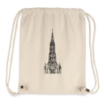 Tour de la cathédrale d’Ulm - Sac à cordon recyclé Stanley/Stella - blanc naturel - Devant
