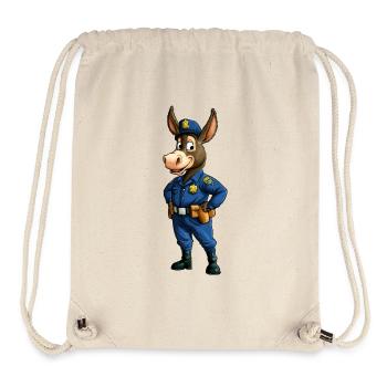 Esel Polizei / Cop Maulesel - Stanley/Stella recycelter Gym Bag - Naturweiß - Vorne