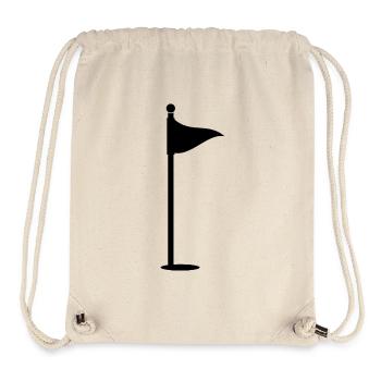 Drapeau de golf - Sac à cordon recyclé Stanley/Stella - blanc naturel - Devant