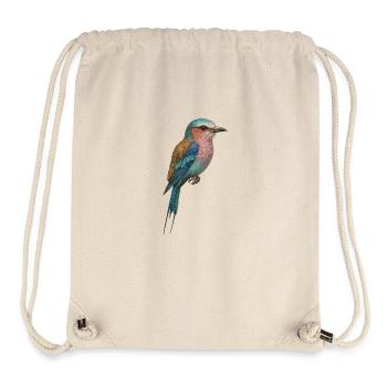 Oiseau lilas – tropical et onirique - Sac à cordon recyclé Stanley/Stella - blanc naturel - Devant