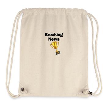 Breaking News - Stanley/Stella recycelter Gym Bag - Naturweiß - Vorne