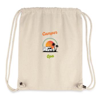 Island Camper Logo Camper Grandpa 2 Couleur - Sac à cordon recyclé Stanley/Stella - blanc naturel - Devant