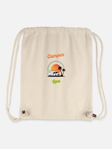 Inselcamper Logo Camper Opa 2 Farbig - Stanley/Stella recycelter Gym Bag - Naturweiß