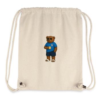 Bear exercise with Italian motif - Stanley/Stella Recycled Gym Bag - natural - Front