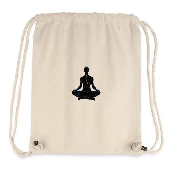 Conception de méditation - Sac à cordon recyclé Stanley/Stella - blanc naturel - Devant
