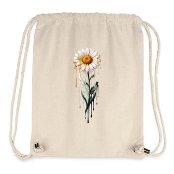 Daisy mit tropfender Farbe - Stanley/Stella recycelter Gym Bag - Naturweiß - Vorne